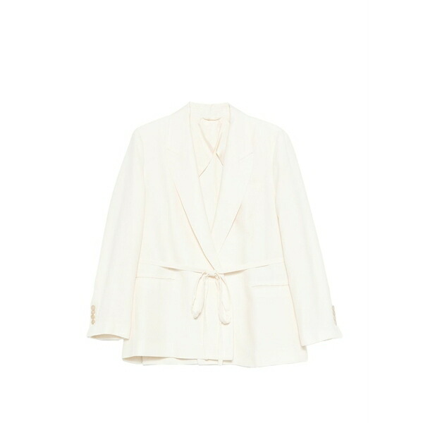セブンティ レディース 上衣＆上衣 アウター Tie-waist jacket Neutrals コート・ジャケット-レディースファッション