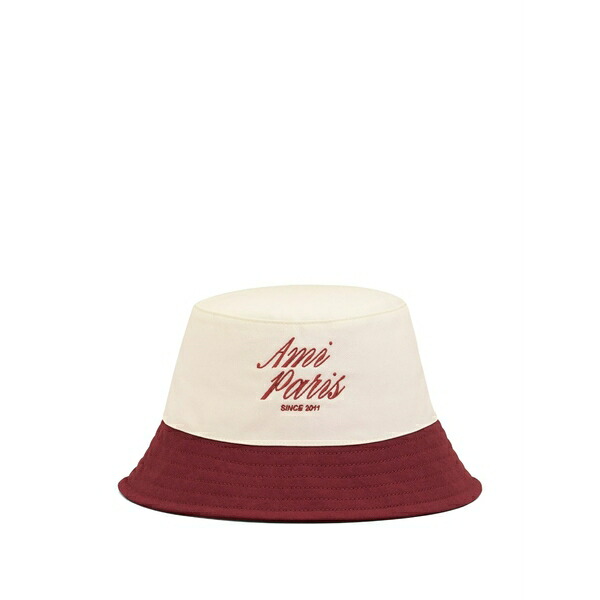 意中の女 メンズ 鳥打ち帽 付属物 Red and white ami paris bucket hat Neutrals