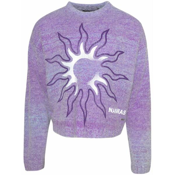 ナミアス メンズ 編み物\u0026プルオーバー アウター Gradient sun sweater Purple