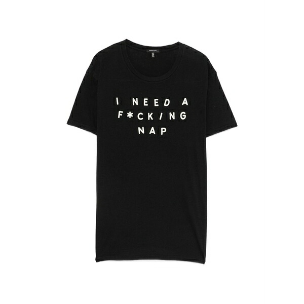 アールサーティーン レディース Tシャツ トップス Graphic t-shirt Black|asty