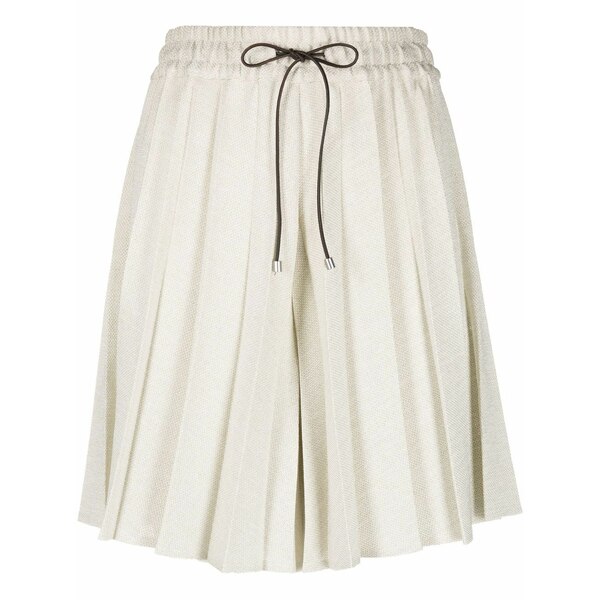 ファビアナ フィリッピ レディース カジュアルパンツ ボトムス Pleated high-waisted skorts White