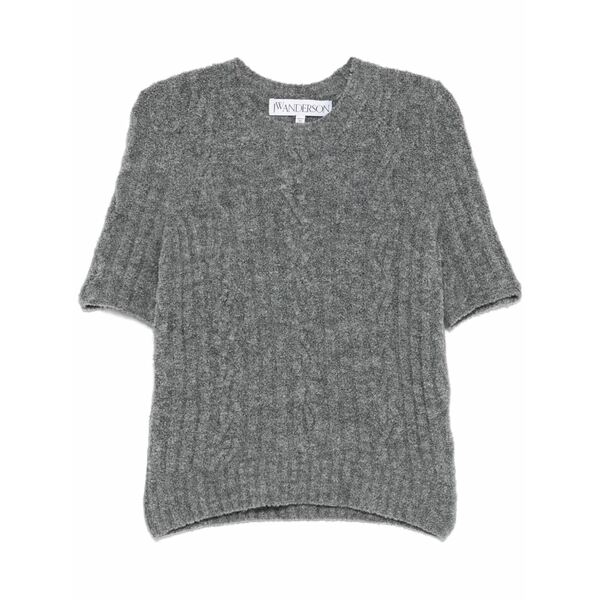 J.W.アンダーソン レディース プルオーバー トップス Cable-knit short sleeve t-shirt Grey