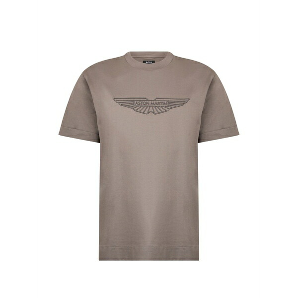 ボス メンズ Tシャツ トップス Cotton t-shirt Neutrals｜asty