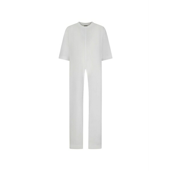 うす暗い運動場 レディース プルオーバー トップス Oversized splits t-shirt White