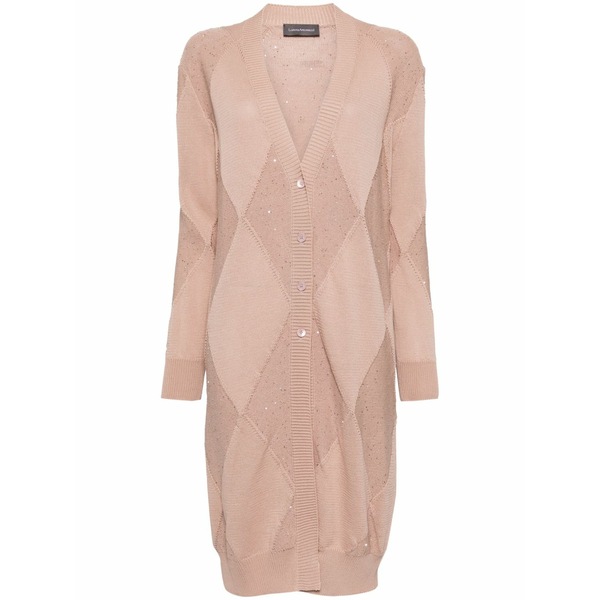 ロレーナアントニアッツィ レディース ジレー アウター Argyle fine-knit cardigan Pink