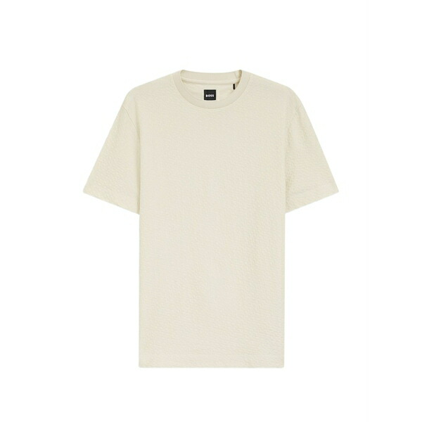 ボス メンズ Tシャツ トップス Texture t-shirt Neutrals|asty
