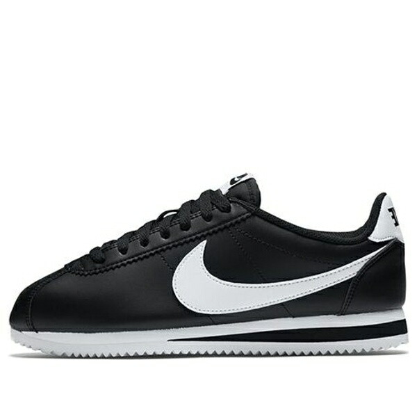 Nike ナイキ レディース スニーカー 【(WMNS) Nike Classic Cortez Leather 'Black White' 807471-010】 サイズ US_7(24.0cm)|asty