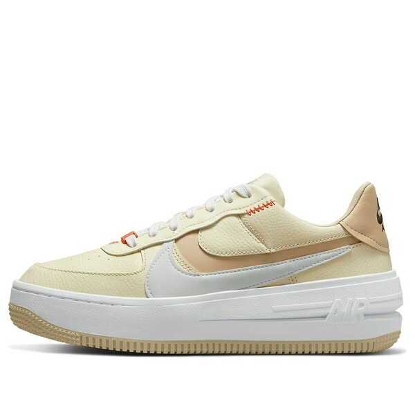 Nike ナイキ レディース スニーカー Yellow/White 【(WMNS) Nike Air Force 1 PLT.AF.ORM \u0027Coconut Milk\u0027 DZ2755-121】  大きさ US_5.5(22.5糎)