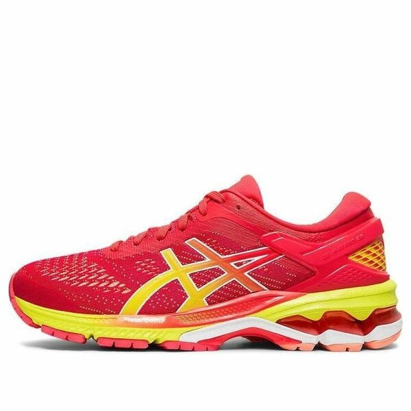 ASICS アシックス レディース スニーカー Red/Yellow 【(WMNS) ASICS Gel-Kayano 26 'Arise - Laser Pink Sour Yuzu' 1012A609-700】 サイズ US_6(23.0cm)｜asty