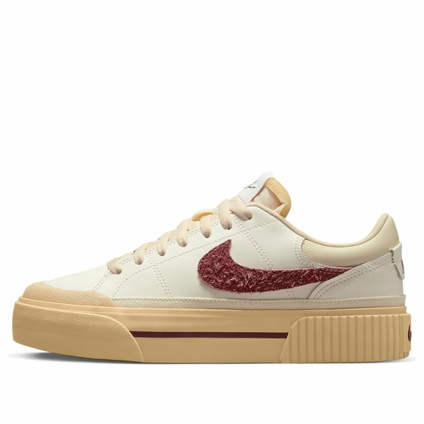 Nike ナイキ レディース スニーカー Sail/Sesame/Coconut Milk/Dark Beetroot 【(WMNS) Nike Court Legacy Lift 'Sail Dark Beetroot' DZ4766-133】 サイズ US_6.5(23.5cm)|asty