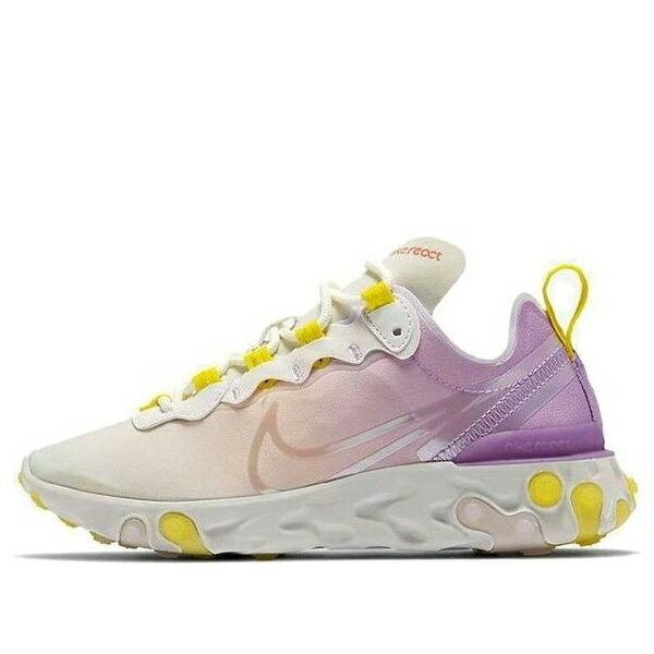 Nike ナイキ レディース スニーカー WhitePurpleYellow 【(WMNS) Nike React Element 55 'Violet Star' CW2631-911】 サイズ US_5.5(22.5cm)｜asty