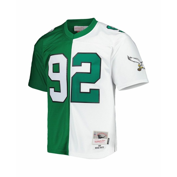 Men's Mitchell & Ness Reggie White Kelly Green Philadelphia Eagles Retired  Player Name & Number Mesh Hoodie T-Shirt