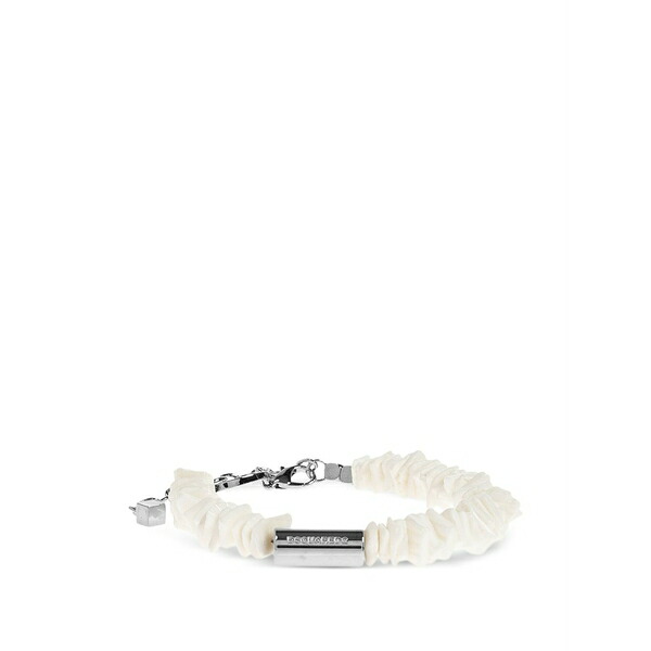 ディースクエアード メンズ ブレスレット・バングル・アンクレット アクセサリー Shell chain bracelet White｜asty