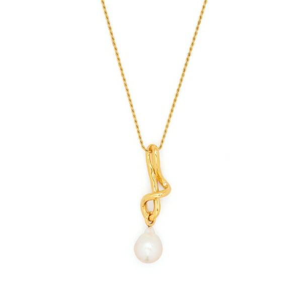 ミッソマ レディース ネックレス・チョーカー・ペンダントトップ アクセサリー Molten knot pearl drop necklace Gold|asty