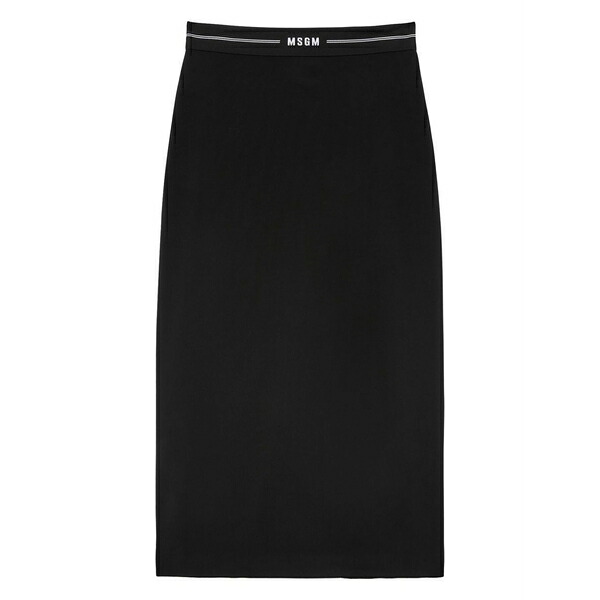 エムエスジイエム レディース スカート ボトムス Logo-band skirt Black｜asty