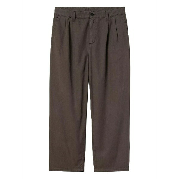 鉄道車両ハート型 メンズ 心地よいズボン下 ボトムス Evan pleated trousers Brown