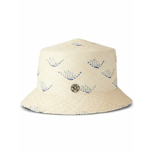 メゾンミッシェル レディース 帽子 アクセサリー Arsene straw cloche hat Neutrals|asty