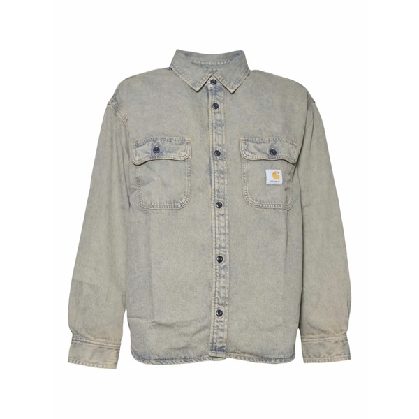 カーハート メンズ シャツ トップス Logo-patch denim shirt Blue