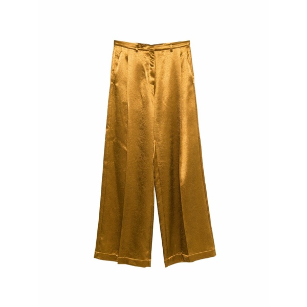 アリジ レディース カジュアルパンツ ボトムス Concealed-fastening straight trousers Yellow｜asty