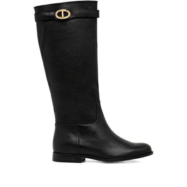 ツインセット レディース ブーツ シューズ Oval t knee-high boots Black|asty