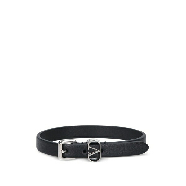 ヴァレンティノ ガラヴァーニ メンズ ブレスレット・バングル・アンクレット 佩び物 Ovalette v-logo bracelet Black