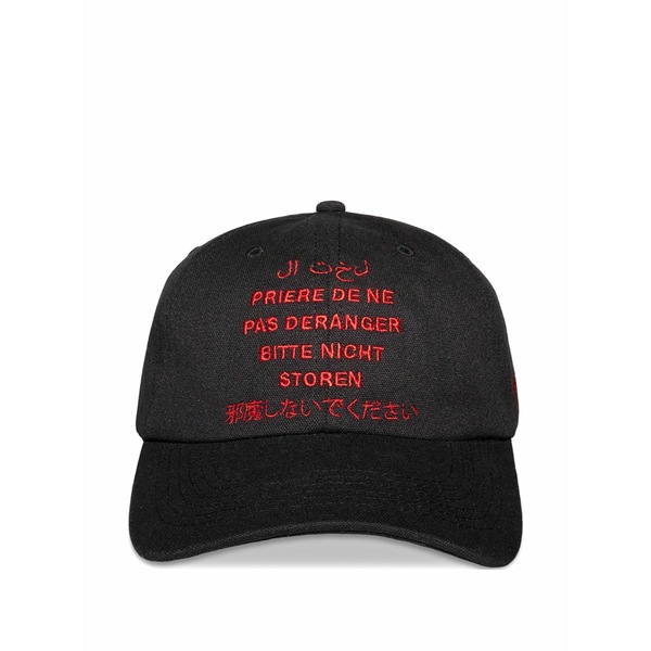 プレジャーズ メンズ かぶり笠 付属品 Embroidered strapback hat Black