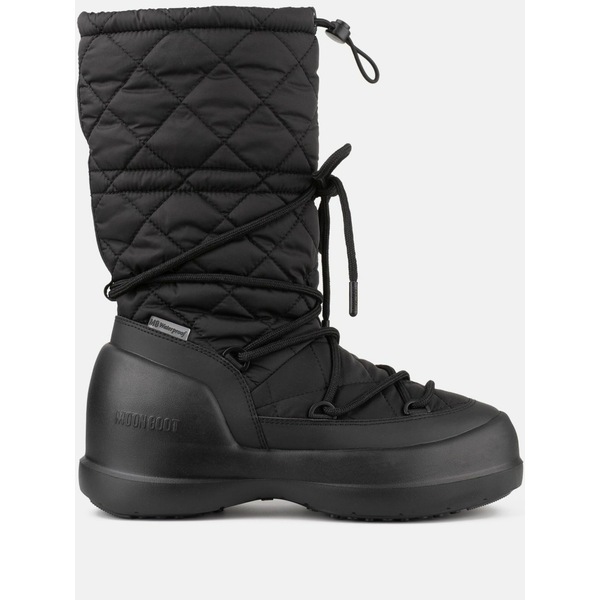 ムーンブーツ メンズ ブーツ シューズ Mezzaluna lace-up rain boots Black｜asty