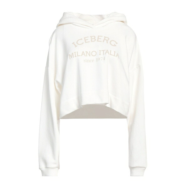 【貨物輸送無料】 アイスバーグレタス レディース パーカー・スウェットシャツ アウター Sweatshirts White