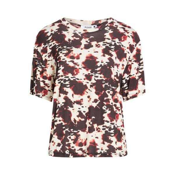 【貨物輸送無料】 プリーズ レディース プルオーバー トップス T-shirts Brown