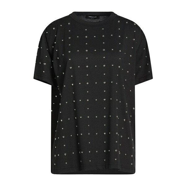 【送料無料】 ファビアナ フィリッピ レディース Tシャツ トップス T-shirts Black｜asty