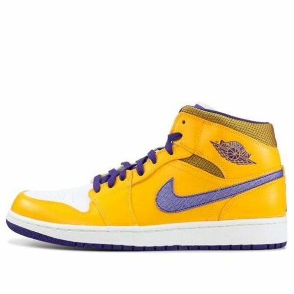 Jordan ジョーダン メンズ スニーカー  【Air Jordan 1 Mid \u0027Lakers\u0027 554724-708】  大きさ US_11(29.0珊)