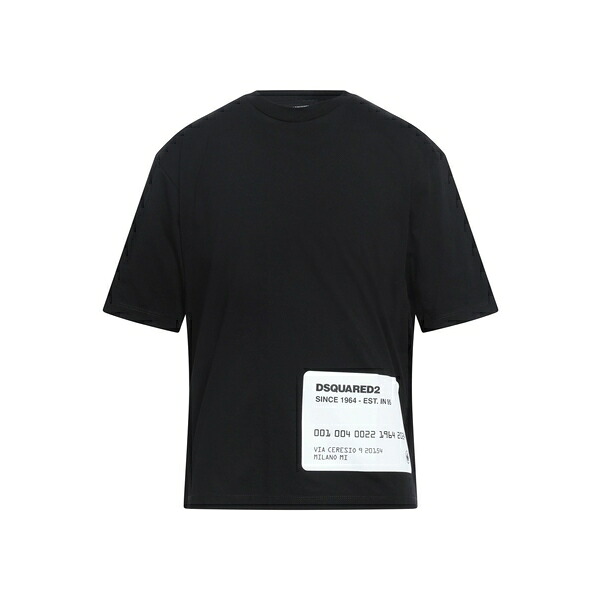 【送料無料】 ディースクエアード メンズ Tシャツ トップス T-shirts Black