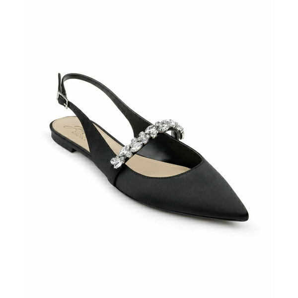 ジュウェルダグレイミシュカ レディース オックスフォード シューズ Women's Bambi Slingback Evening Flats Black Satin画像