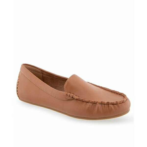 エアロソールズ レディース スリッポン・ローファー シューズ Women's Over Drive Driving Style Loafers Tan - Faux Leather画像