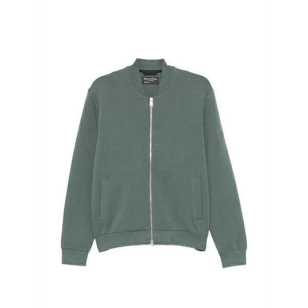 マルコポーロ メンズ パーカー・スウェットシャツ アウター Zip-fastening sweatshirt Green|asty