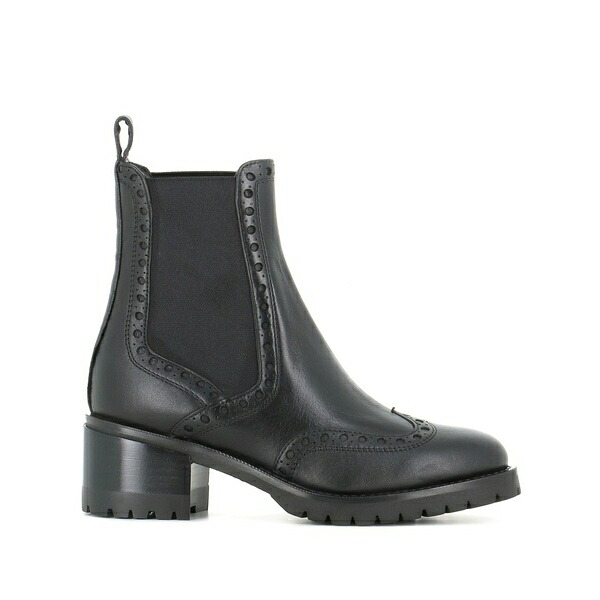 サントーニ レディース ブーツ シューズ 45粍 brogue chelsea boots Black