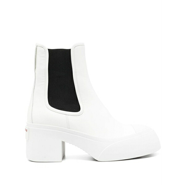 マルニ レディース ブーツ シューズ 70mm leather chelsea boots White|asty