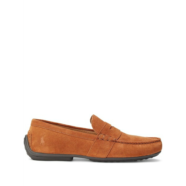 ラルフローレン メンズ スリッポン・ローファー シューズ Leather loafers  Orange