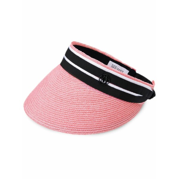 メゾンミッシェル  レディース かぶり笠 添え物 Patty straw vizor Pink
