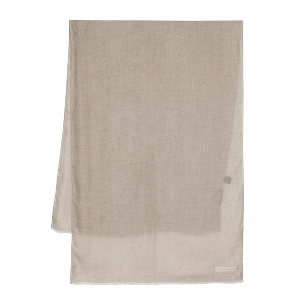コルネリアーニ メンズ えり巻き・袈裟・えり巻き 付属物 Logo-print rectangle-shape scarf Neutrals