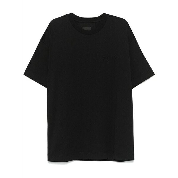 ジバンシー メンズ ティーシャツ トップス Logo-embossed t-shirt Black トップス-メンズファッション-Tシャツ・カットソー