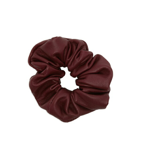 マノーキ レディース ヘアアクセサリー アクセサリー Ruffled scrunchie Red｜asty