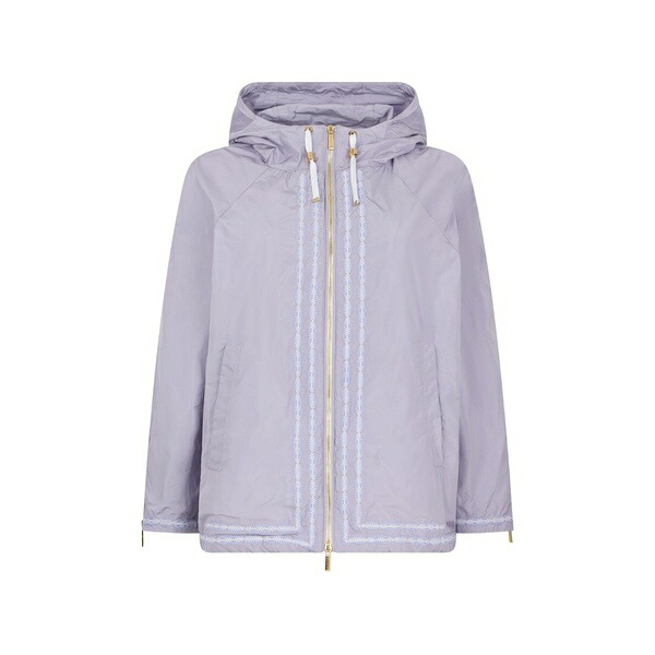 ムーレー レディース 上衣＆上衣 アウター Zip-up hooded jacket Purple