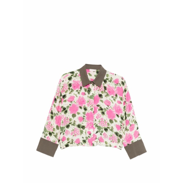 リュージョー レディース シャツ トップス Floral print button shirt Neutrals