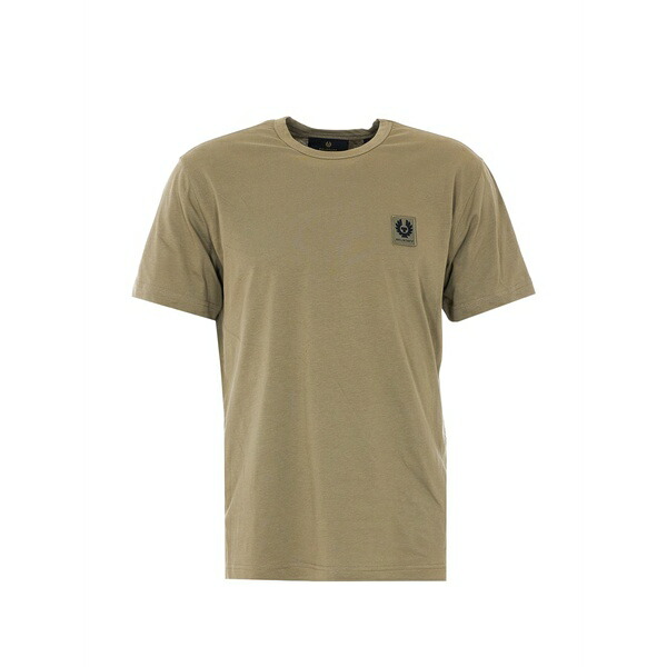 ベルスタッフ メンズ Tシャツ トップス Logo-patch crew-neck t-shirt Green|asty