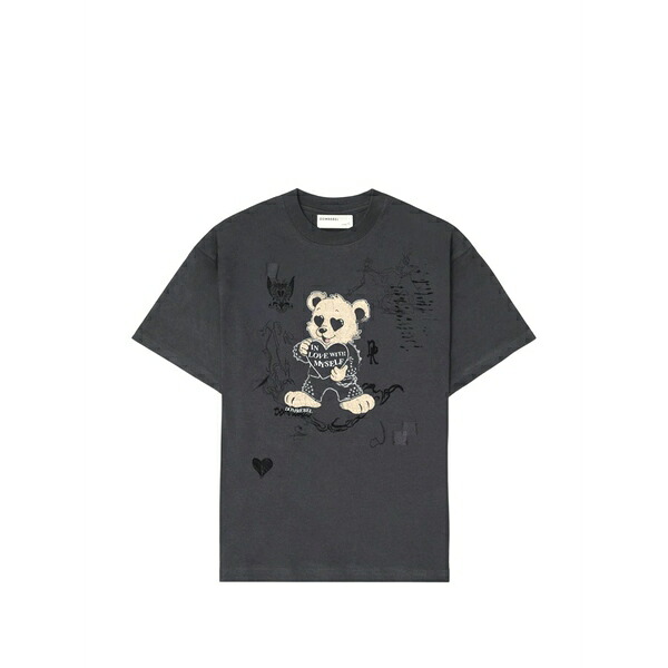 ドムレベル メンズ プルオーバー トップス Moi graphic t-shirt Black