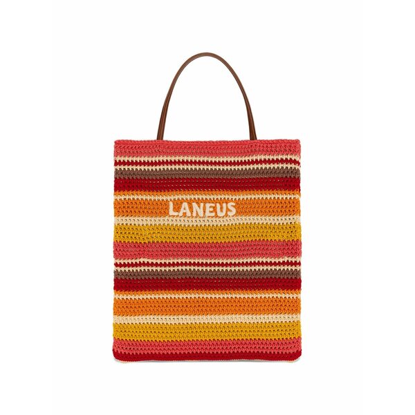 ラネウス メンズ ショルダーバッグ バッグ Striped-pattern shoulder bag Red|asty
