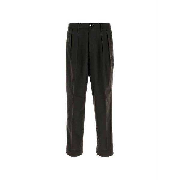 野球クラブ はたご屋 ザ 昼まえ メンズ 心地好いズボン下 ボトムス Kai logo-patch trousers Brown