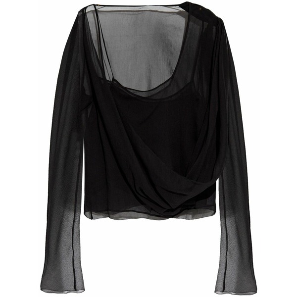 カルトガイア レディース シャツ トップス Sheer blouse  Black