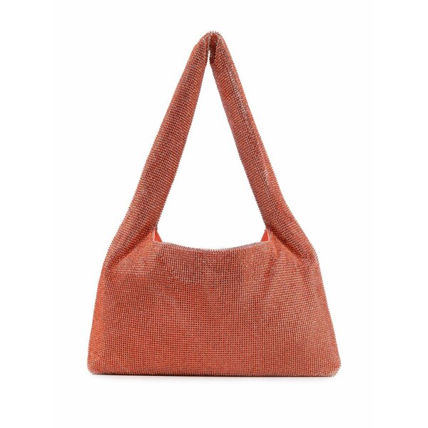 ハラ レディース ショルダーバッグ 御徒面子 Crystal-embellished shoulder bag Orange